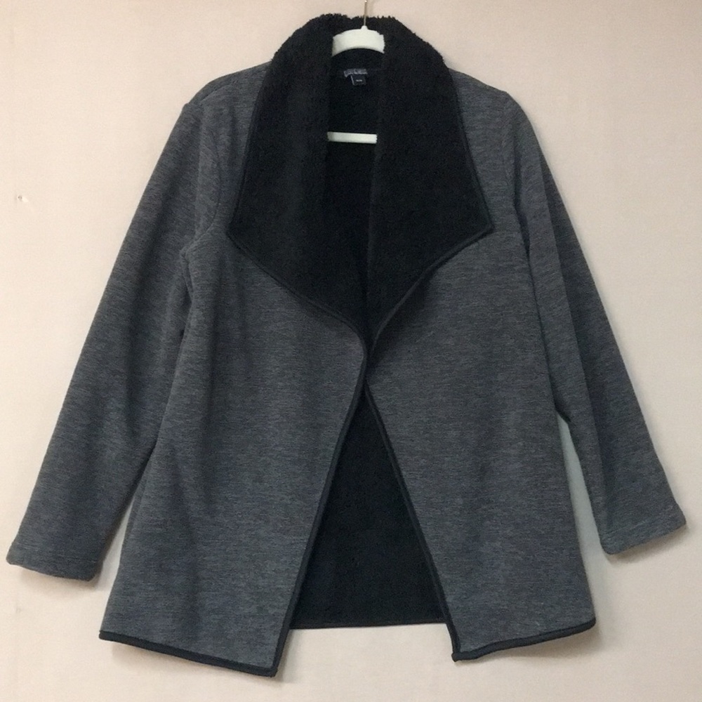 Original Nicole Miller Women’s Black and Gray Open Front Cardigan. Sz M